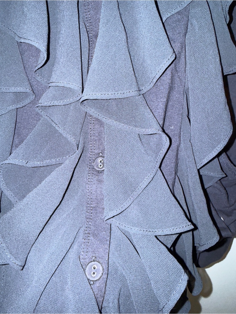 LOFT Navy Ruffle-Front Cardigan - Picture 5 of 6